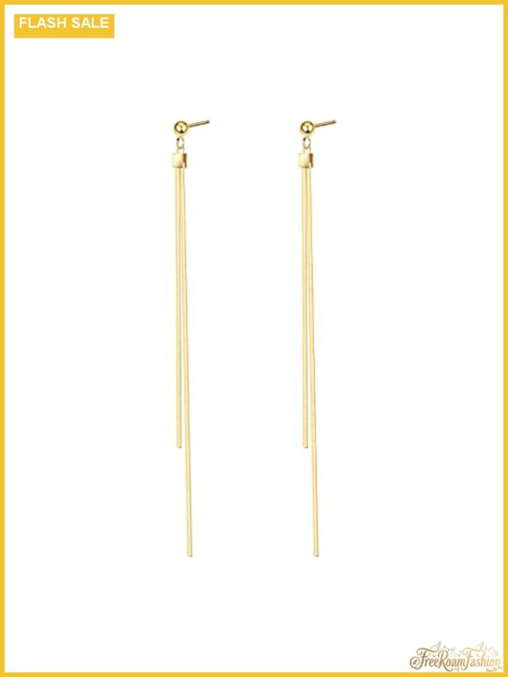 Gold Plated Dangle Drop Earrings for Women Minimalist Long